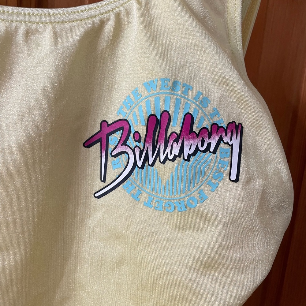 Billabong x UO Retro Baywatch High-rise Style Gold One-Piece Women Swimsuit - Picture 5 of 7